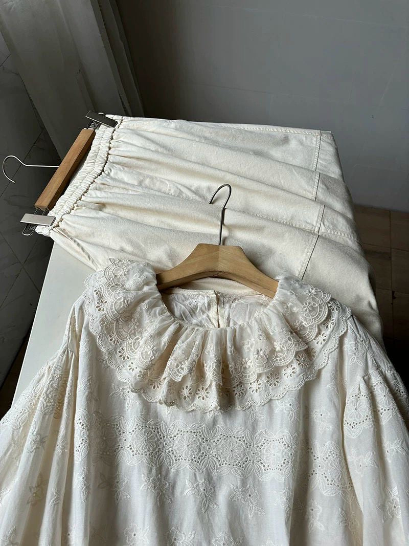 beige blouse
