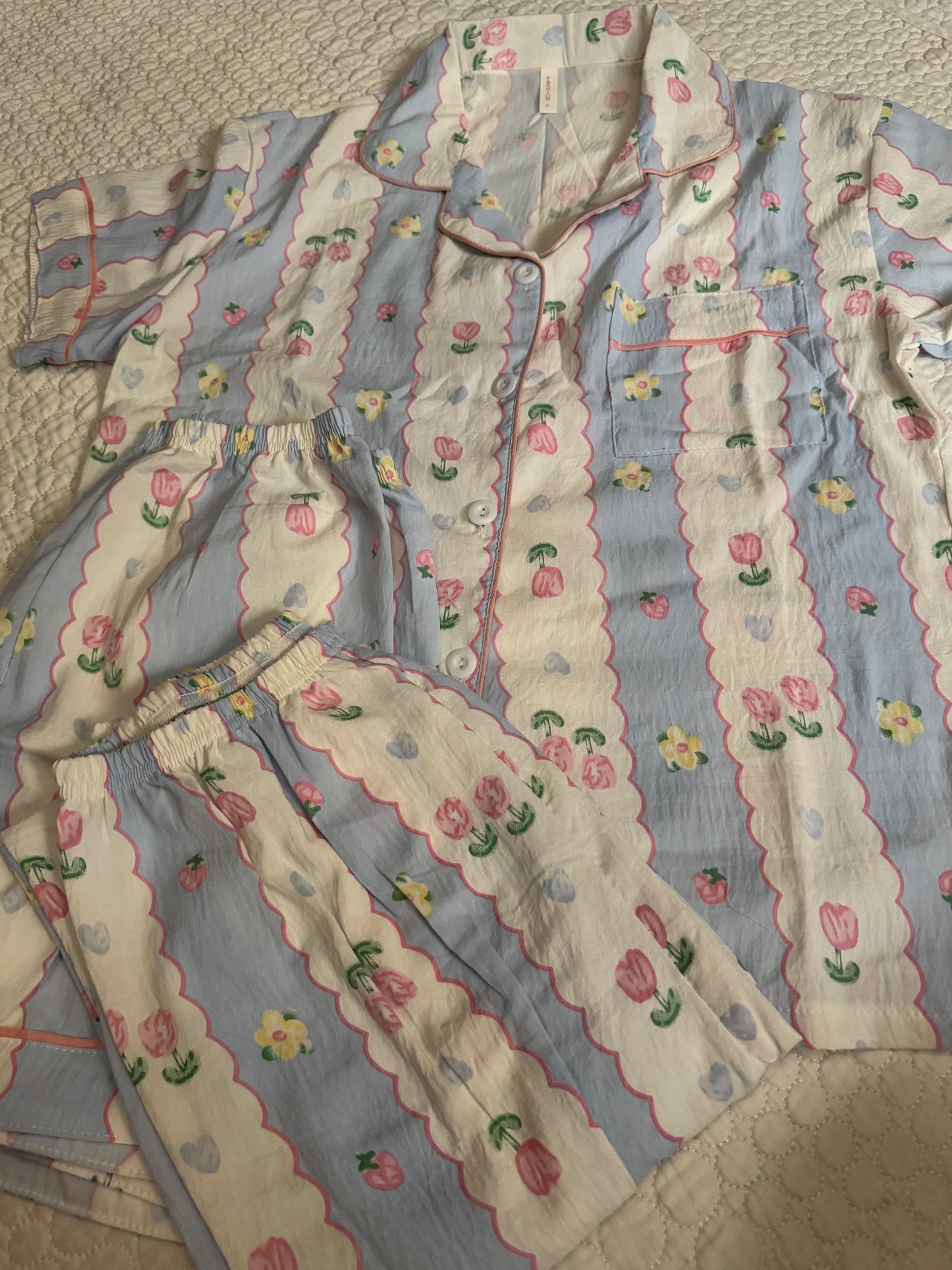 Pastel Striped Pajama🌷