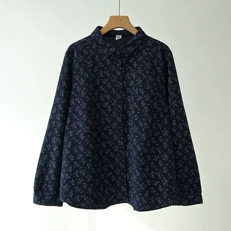 Soft Floral Button-Up Blouses