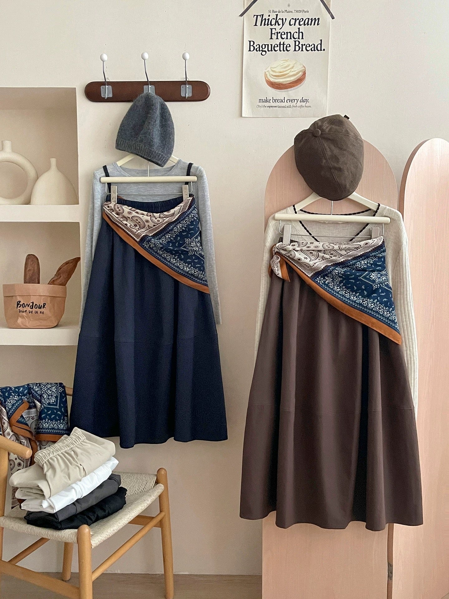 Chic Casual Midi Skirts with Bandana Detail ✨