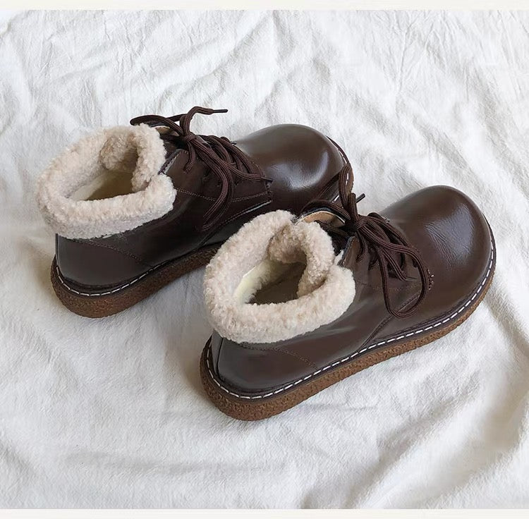 Cozy Lace-Up Boots