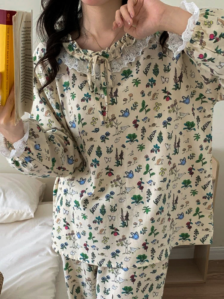 Vintage Garden Print Pajama✨