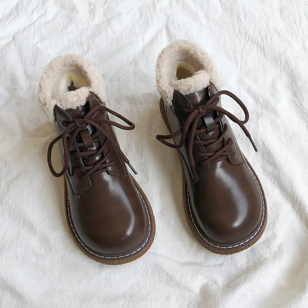Cozy Lace-Up Boots