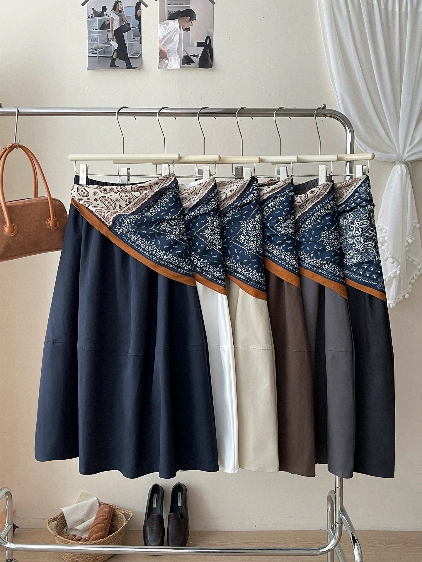 Chic Casual Midi Skirts with Bandana Detail ✨