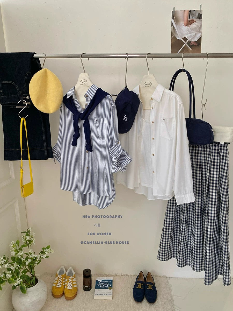 Classic Striped Cotton Shirts for Women✨