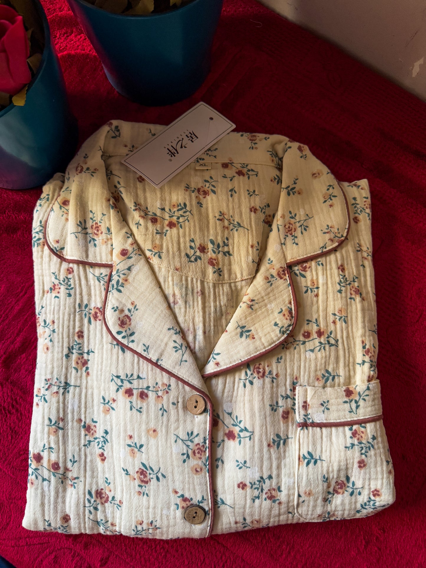 Soft Cotton Floral Pajama Set 🌼