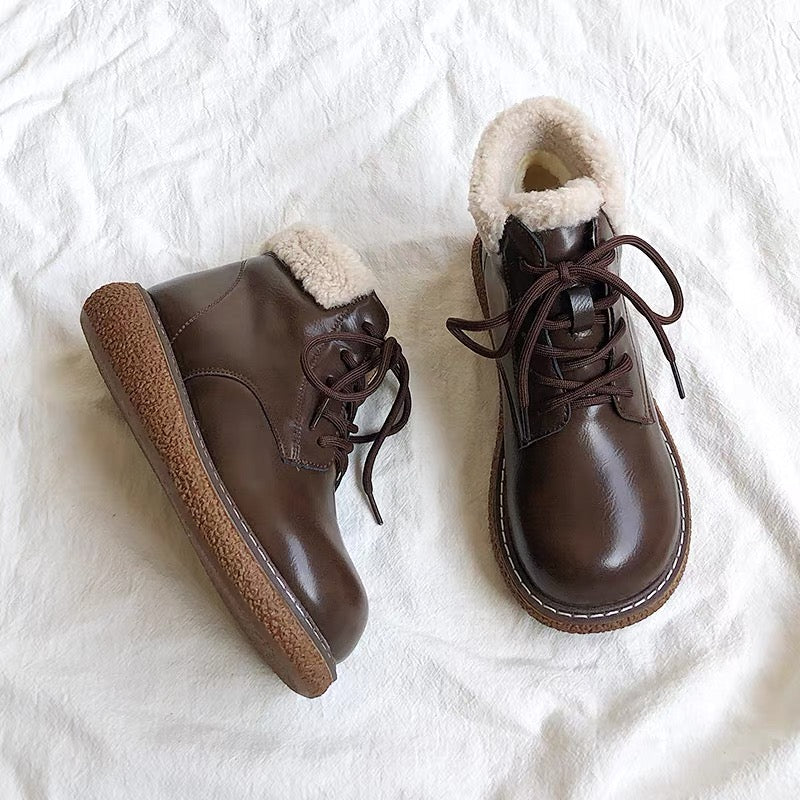 Cozy Lace-Up Boots