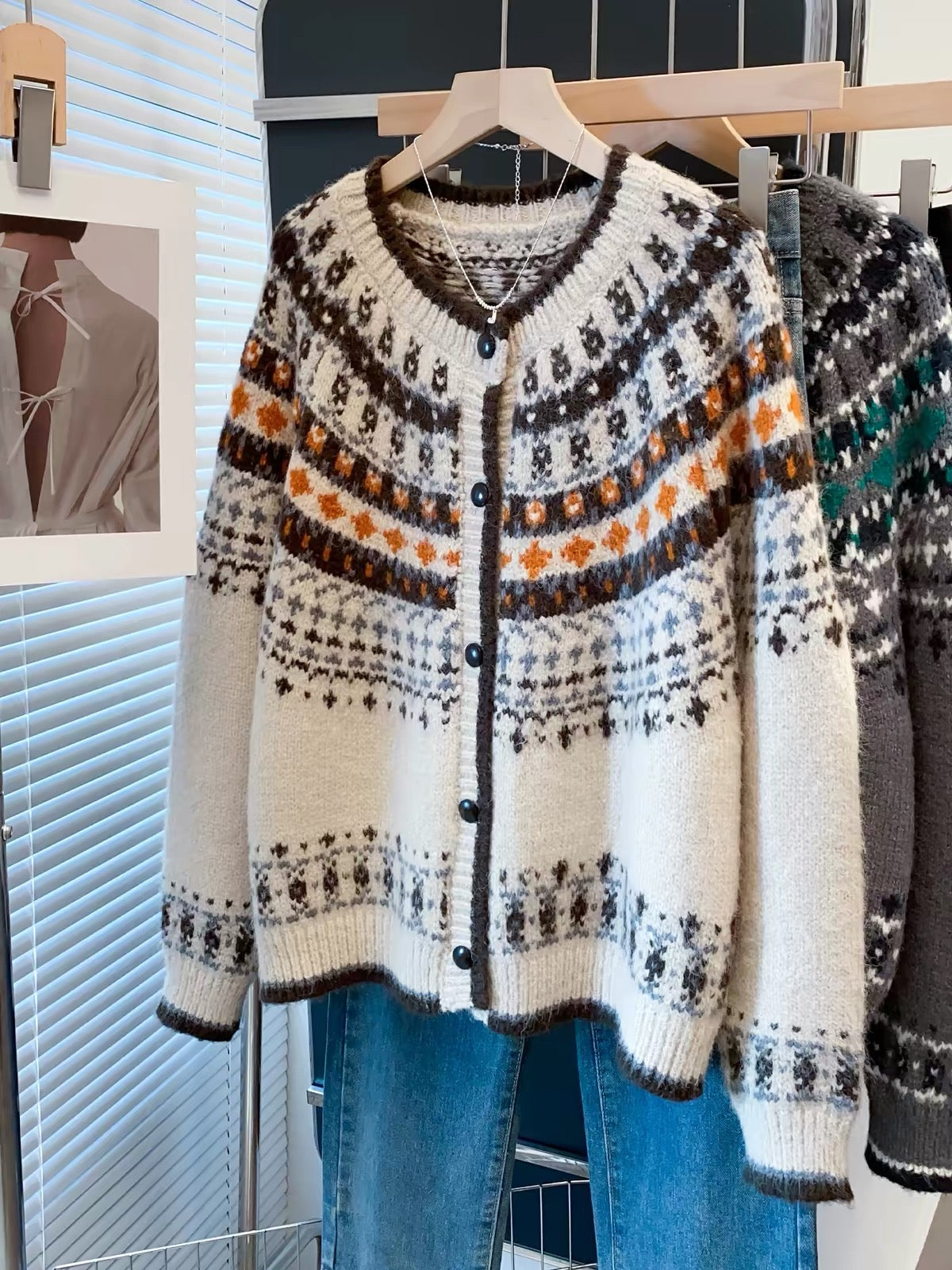 Cozy Fair Isle Knit Cardigan