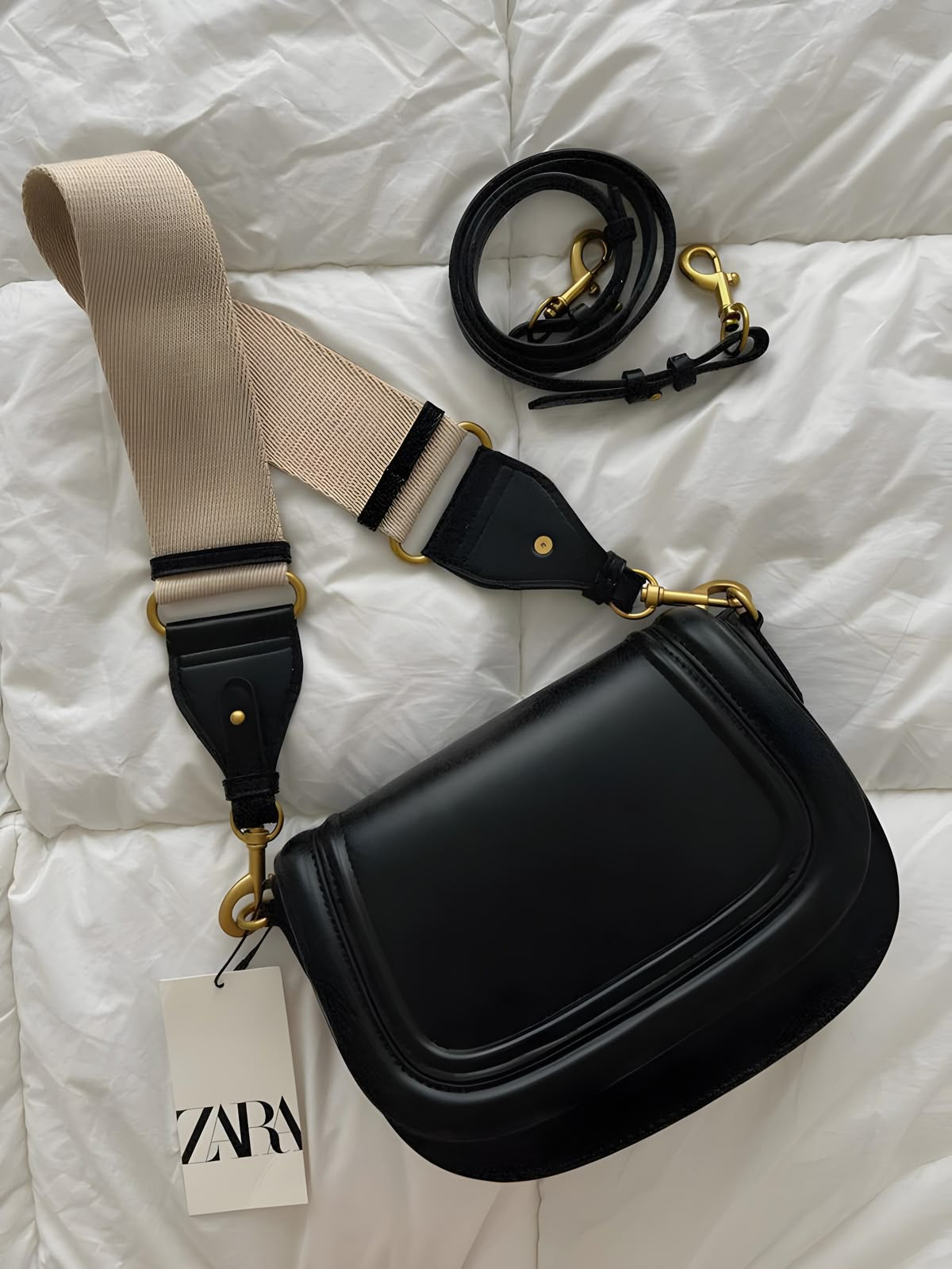 ZARA Crossbody Bag with Wide Strap