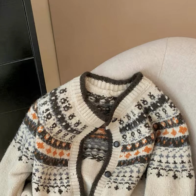 Cozy Fair Isle Knit Cardigan
