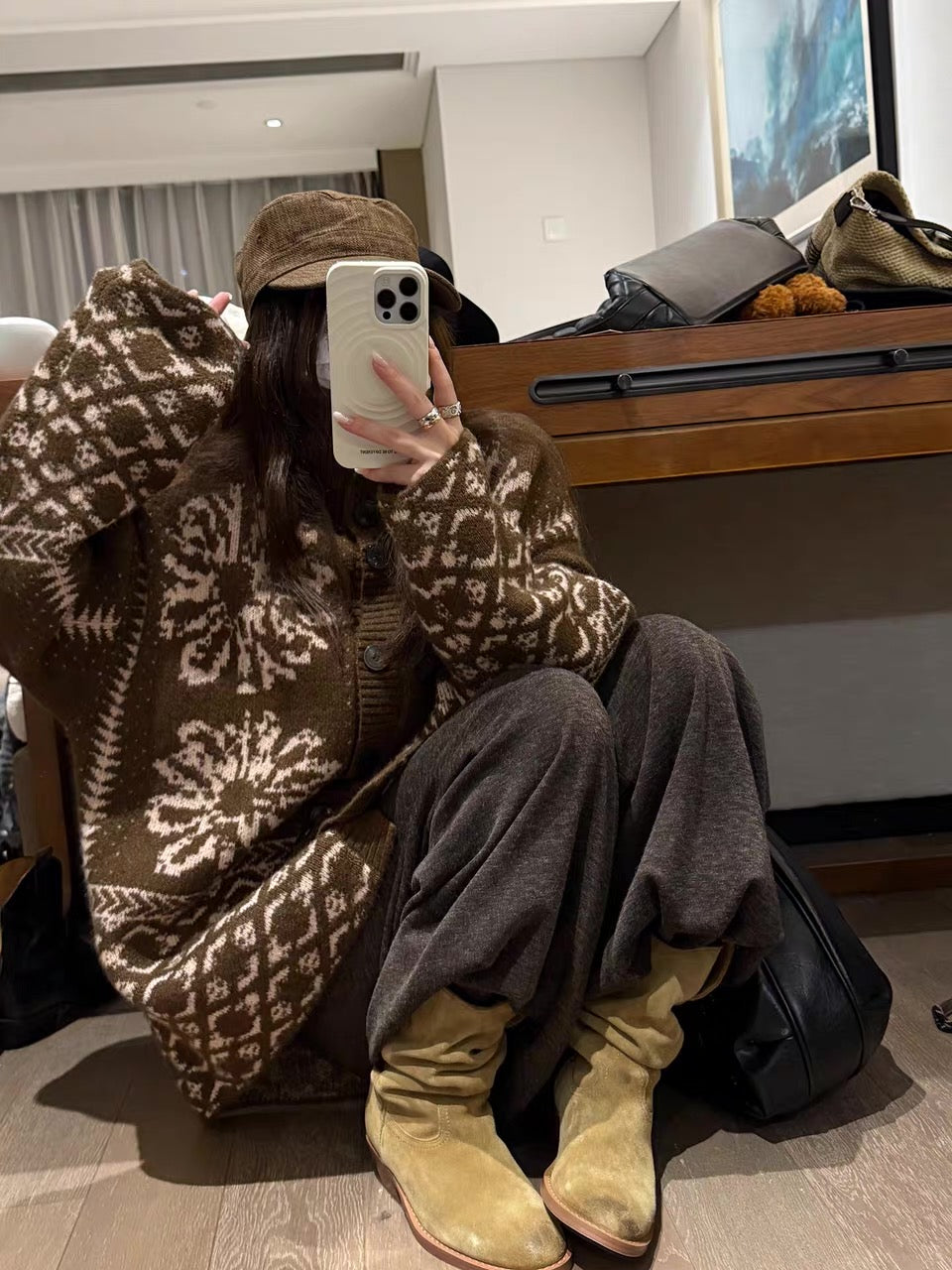 Floral Pattern Cardigan