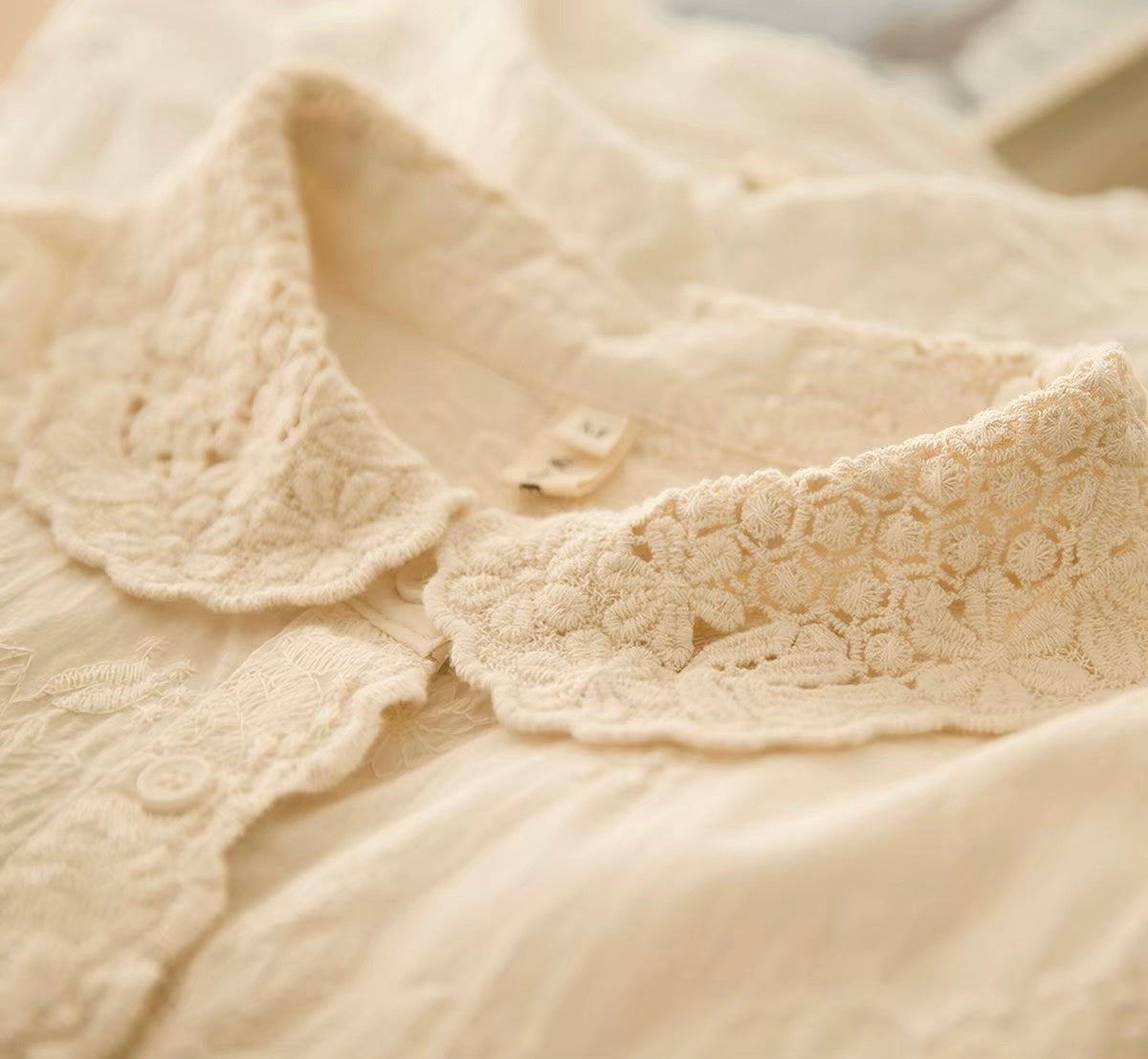 Elegant embroidered cotton blouse