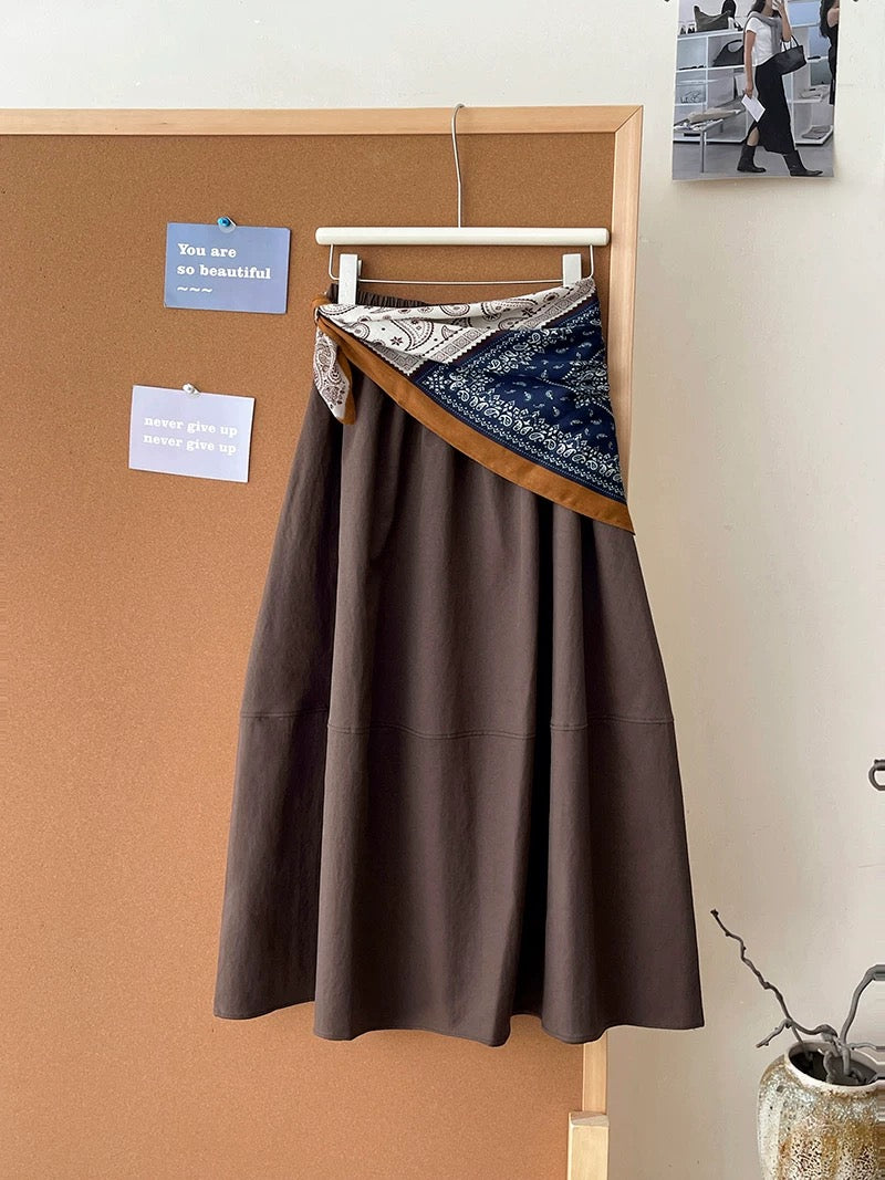 Chic Casual Midi Skirts with Bandana Detail ✨
