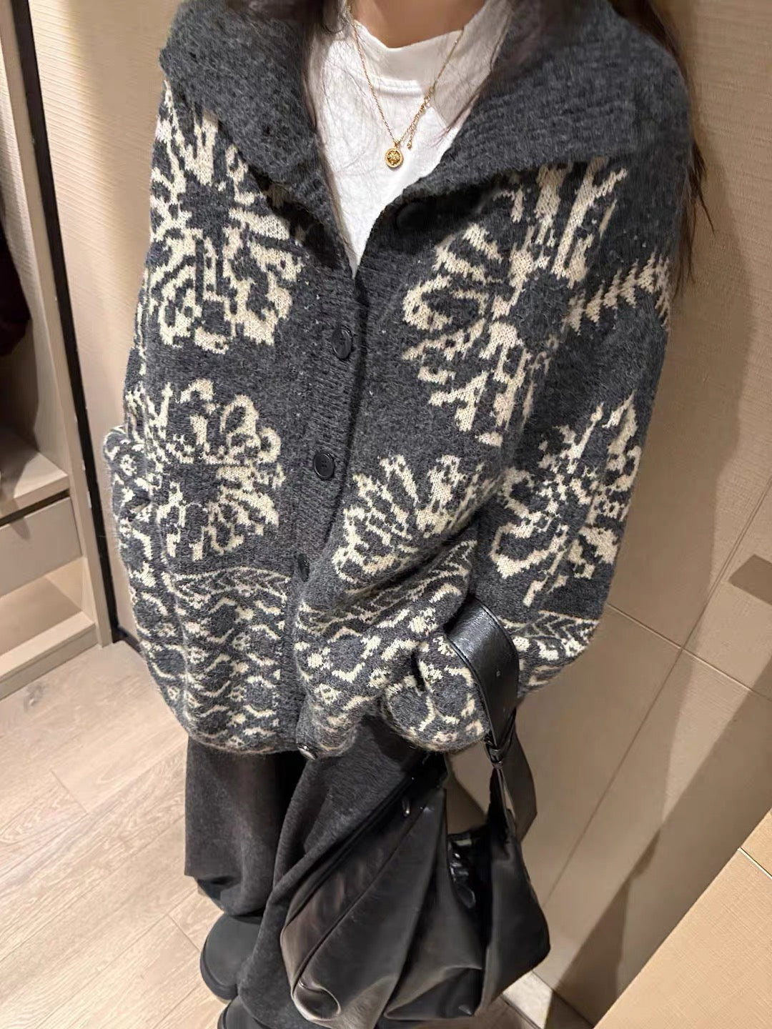 Floral Pattern Cardigan