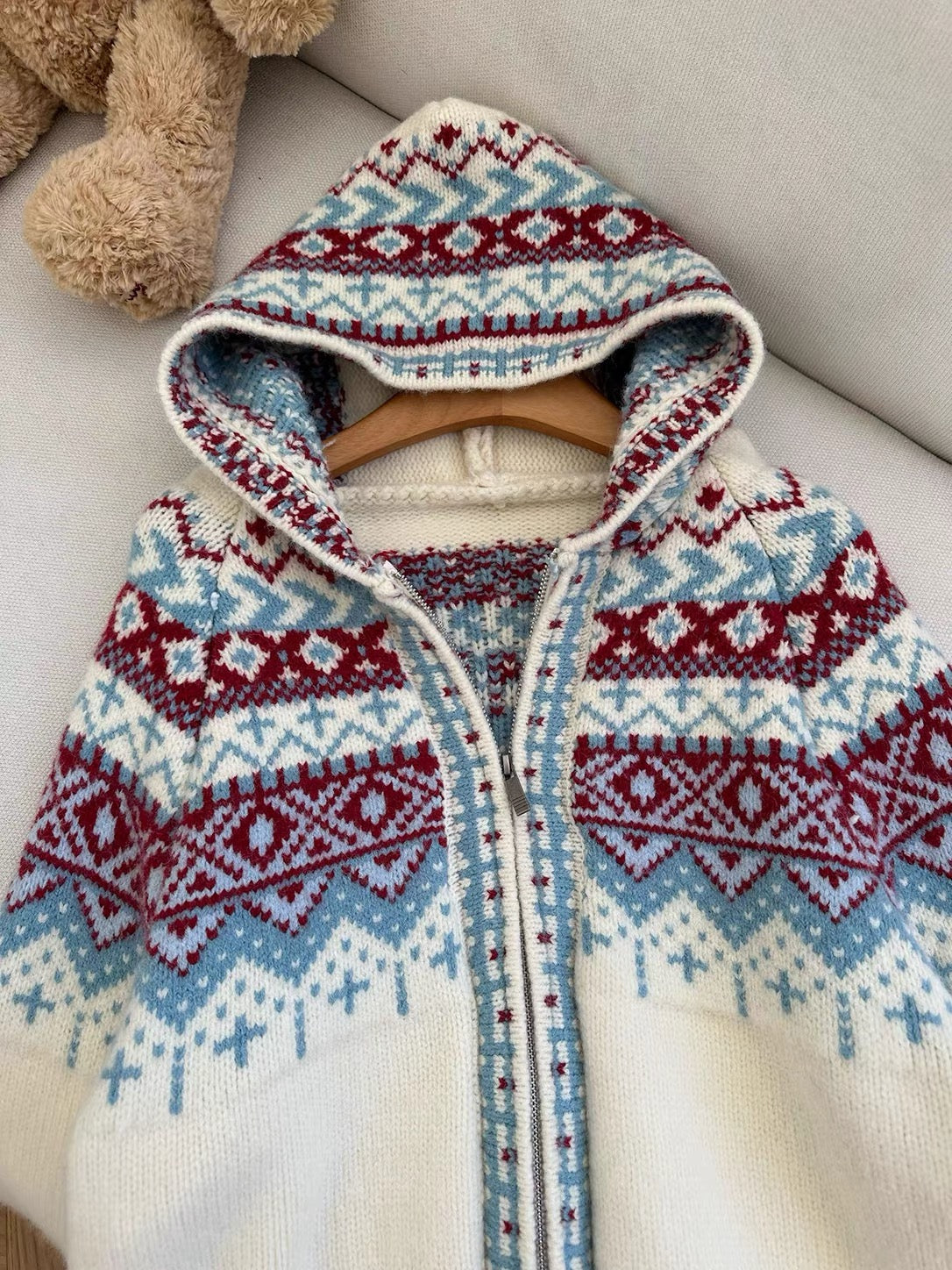 Nordic Cozy Knit Hoodie