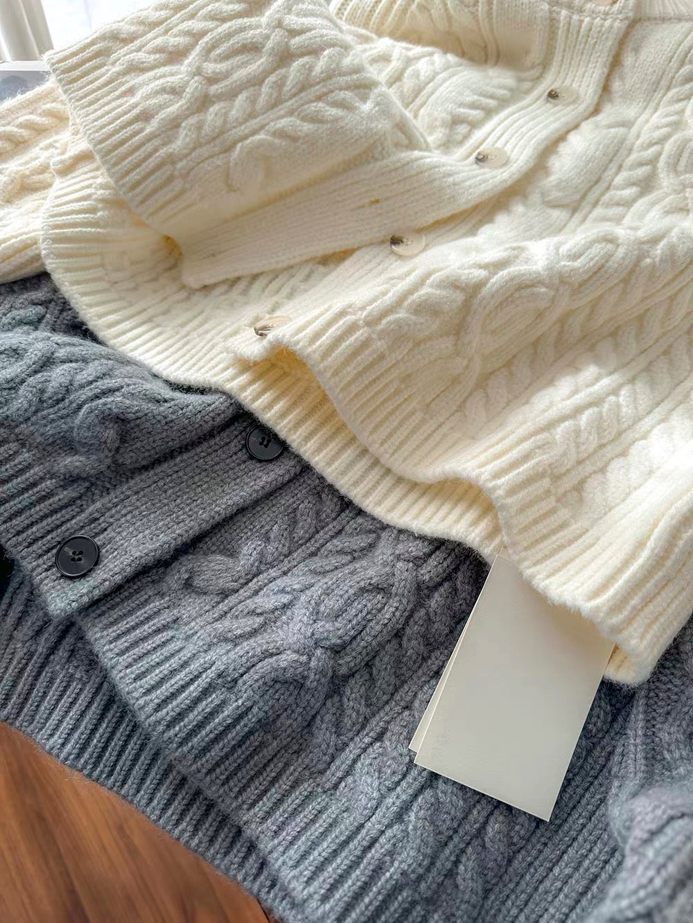Ivory Cable Knit Vest