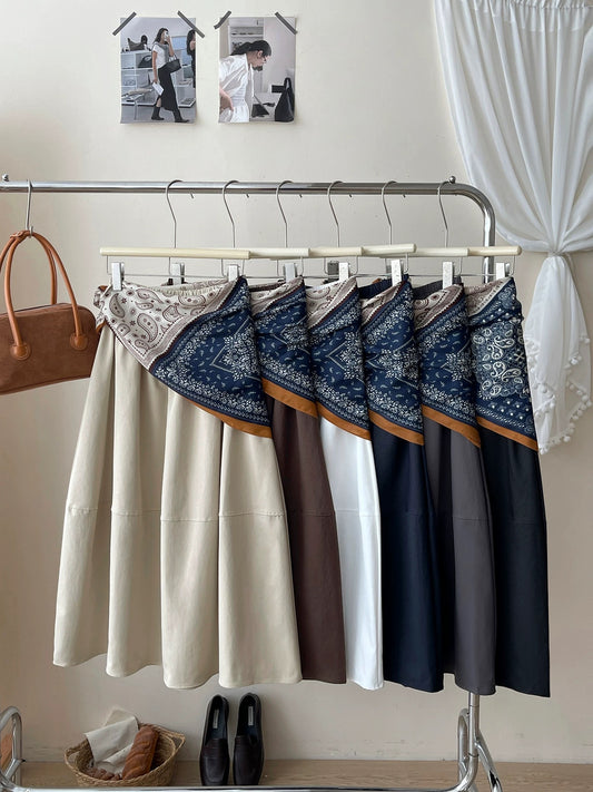Chic Casual Midi Skirts with Bandana Detail ✨