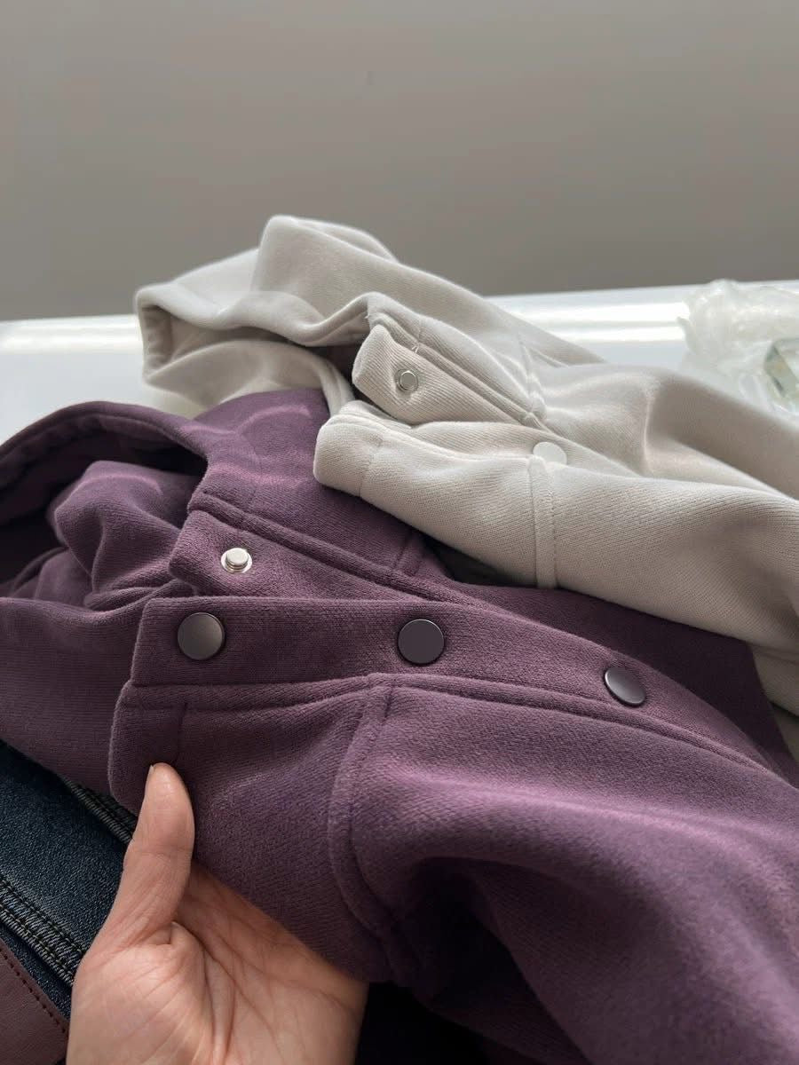 Cozy High-Neck Fleece Hoodie✨