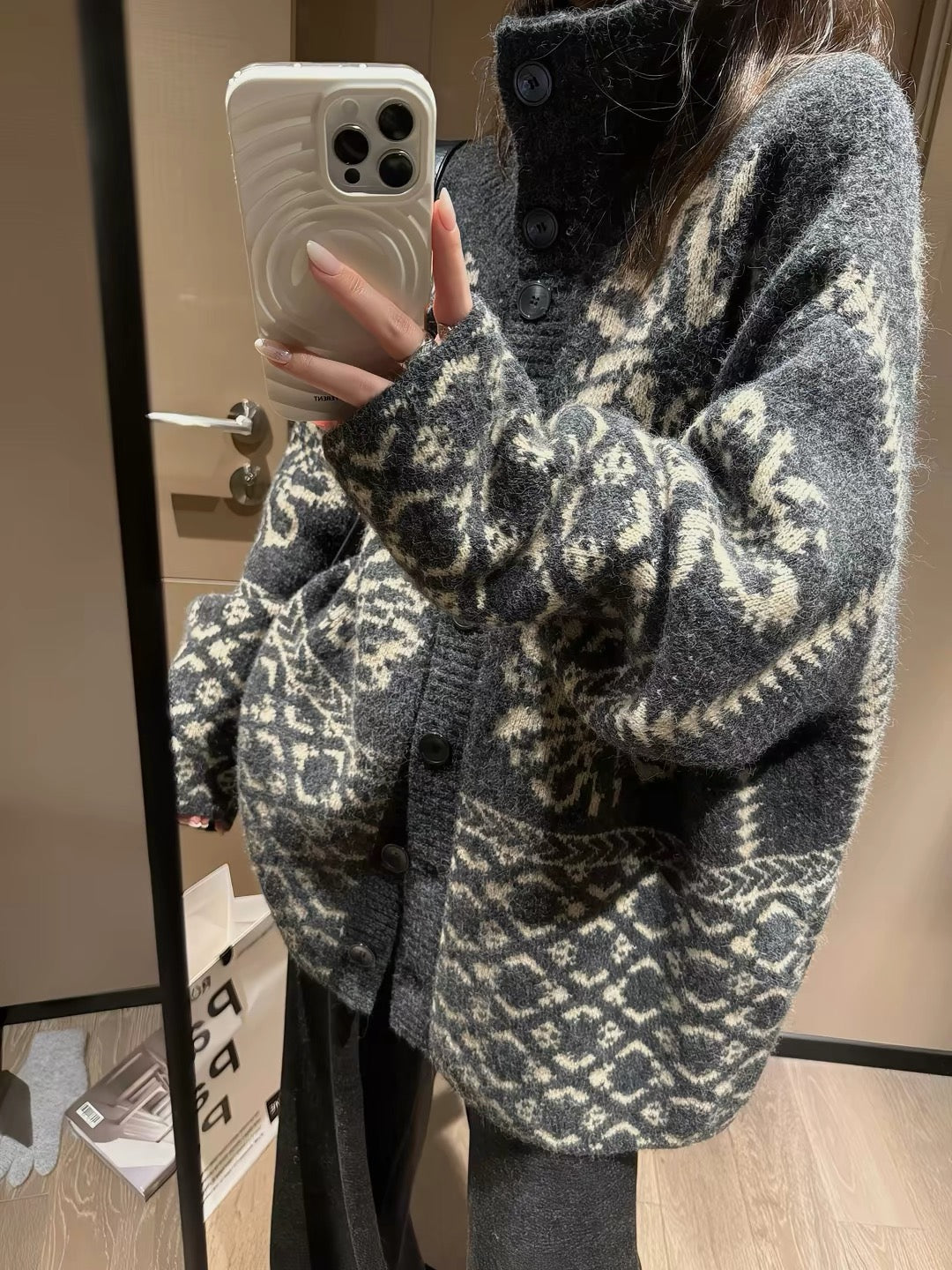 Floral Pattern Cardigan