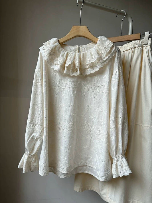 beige blouse