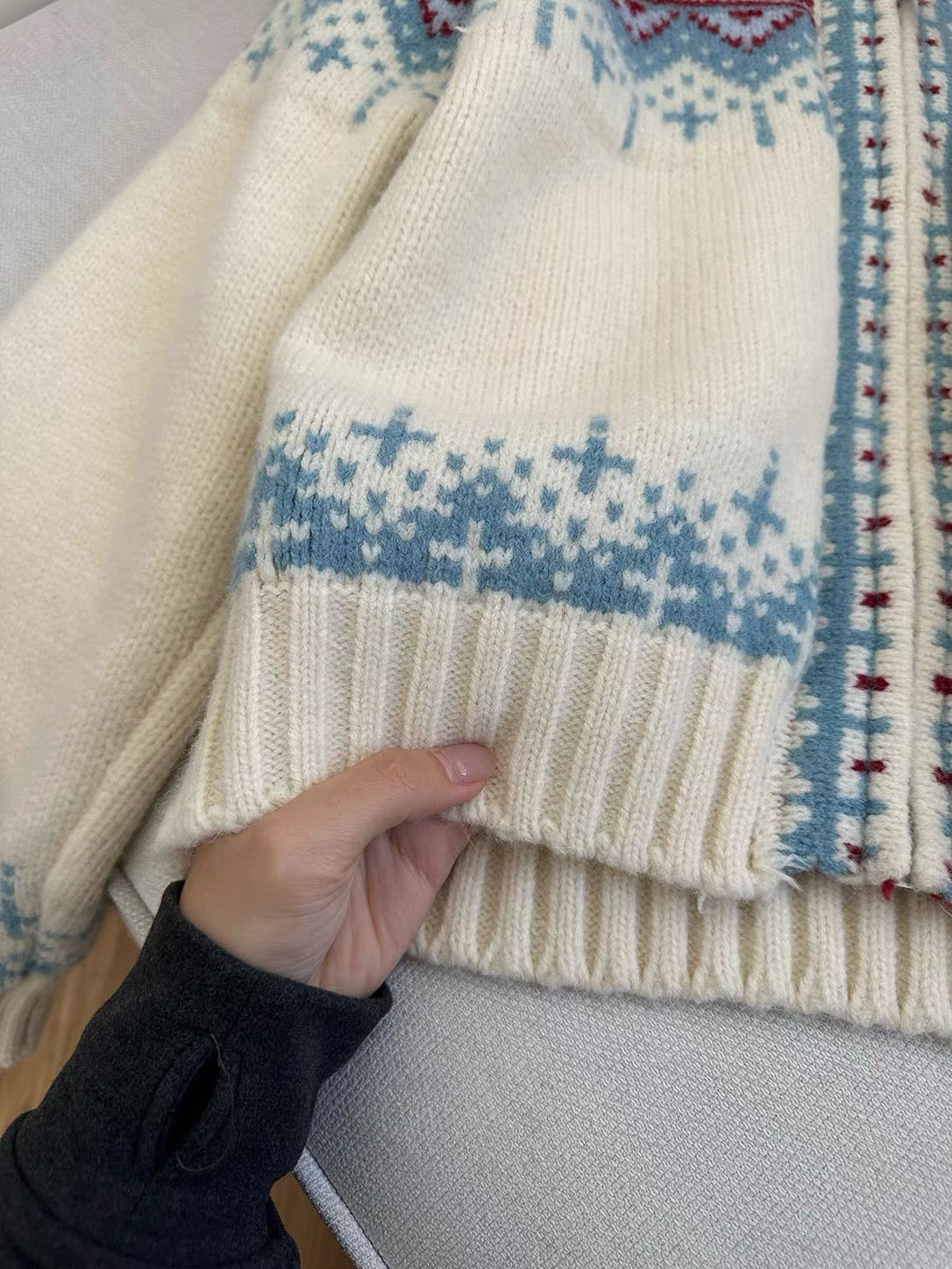 Nordic Cozy Knit Hoodie