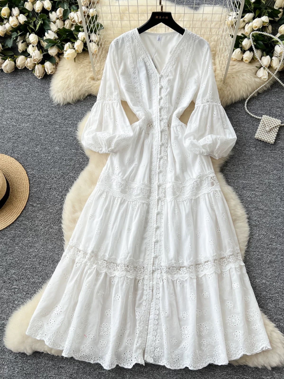 White Cotton Dress 🤍