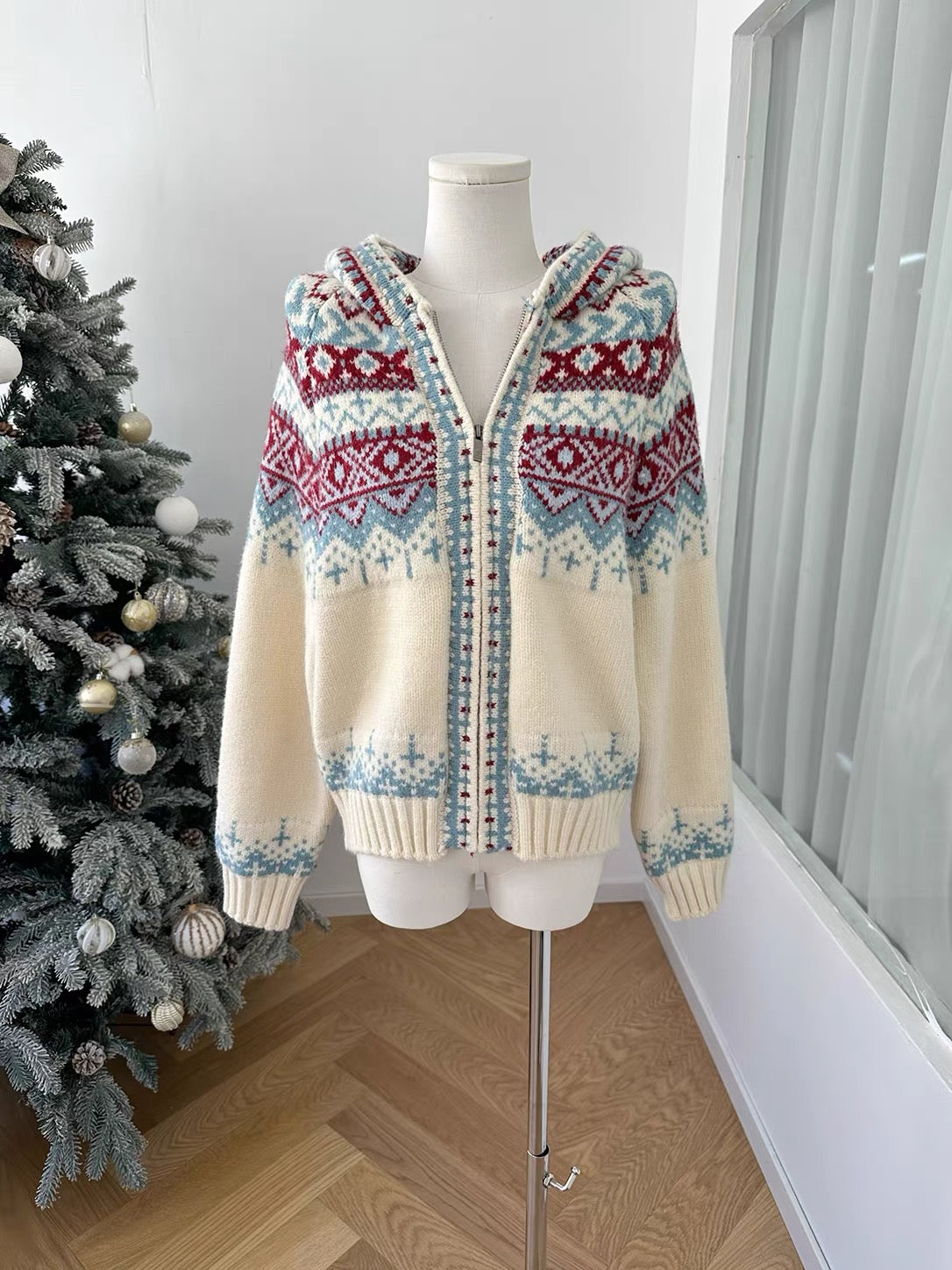 Nordic Cozy Knit Hoodie