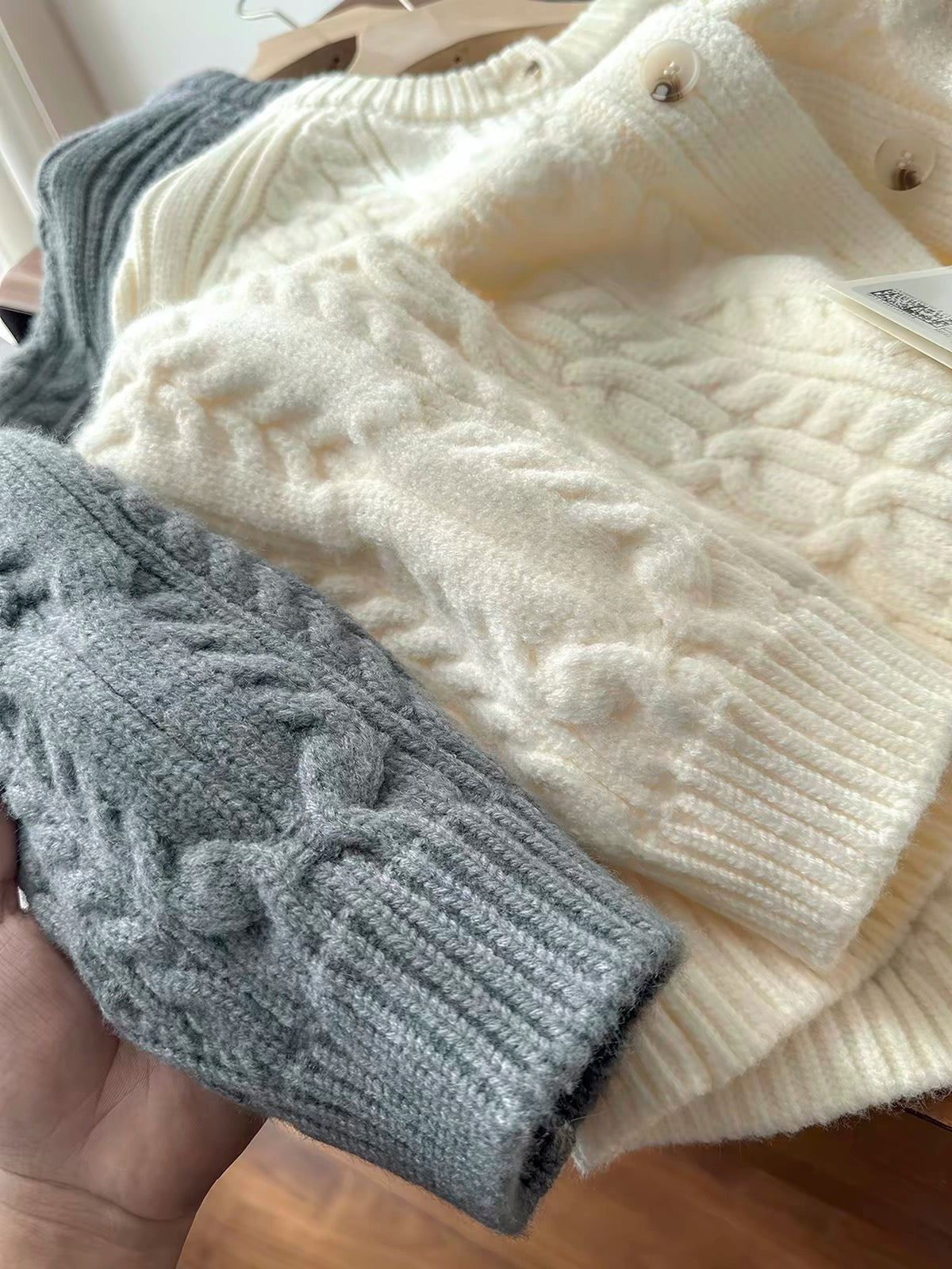 Ivory Cable Knit Vest